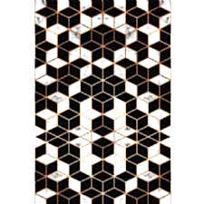 Mermer Retro Desenli Dijital Baskılı Halı