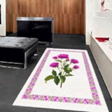 Modern Motif Desenli Dijital Baskılı Halı
