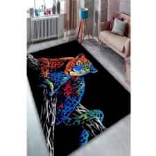 Pastel Renkler Leopar Dijital Baskılı Halı