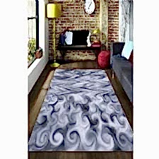 Rüzgar Ve Dalga Buluşması Soft Renkler Dijital Baskılı Halı