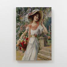 Emile Vernon - The Flower Girl Tablosu