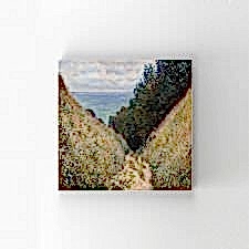 Claude Monet - Road at La Cave Tablosu