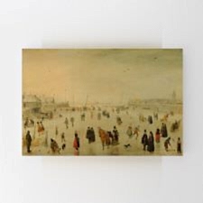 Hendrick Avercamp - A Scene on the Ice Tablosu