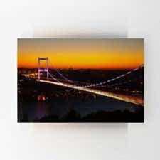 Gün Batımında Boğaziçi Köprüsü Tablosu