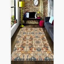 Etnik Ve Geometrik Desenler Dijital Baskılı Halı