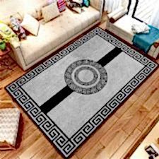 Geometrik Mühür Desenli Dijital Baskılı Halı
