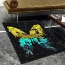 Abstract Kelebek Desenli Dijital Baskılı Halı