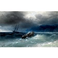 Ivan Aivazovsky - Karadeniz Üzerinde Fırtına Tablosu