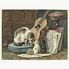 Henriette Ronner - The Harmonists Tablosu
