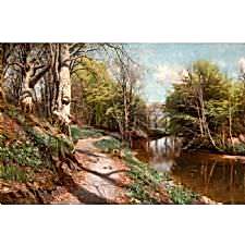 Peder Mork Monsted - Vesenny Landscape Tablosu
