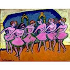 Ernst Ludwig Kirchner - Six Dancers Tablosu