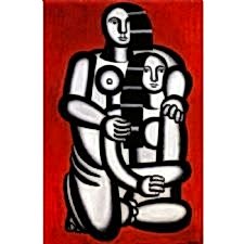 1647 Fernand Leger - Kırmızı 3 Kadın Tablosu