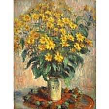 Claude Monet - Kudüs Enginar Çiçekleri Tablosu