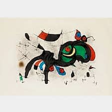 Joan Miro - Le Belier Fleuri Tablosu