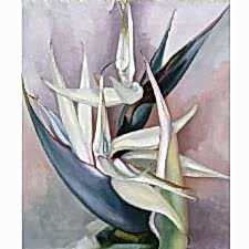 Georgia OKeeffe - White Bird of Paradise Tablosu
