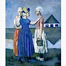 Pablo Picasso - Trois Hollandaises Tablosu