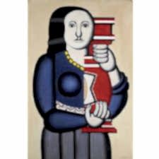 Fernand Leger - Woman Holding Tablosu
