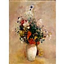 Odilon Redon - Çiçek Vazosu Tablosu