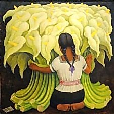 Diego Riviera - Vendedora de Flores Tablosu