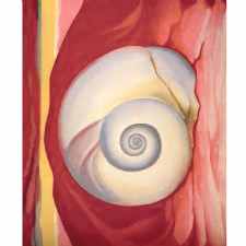Georgia OKeeffe - With White Shell Tablosu