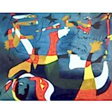 Joan Miro - Hirondelle Amour Tablosu