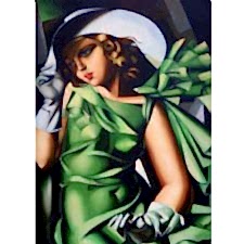 Tamara de Lempicka - Green Gloves Tablosu