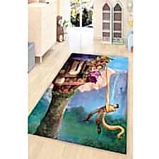 Masal Kahramanı Rapunzel Dijital Baskılı Halı