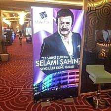 Karşılama Pano Giriş Sanatçı Görselli Işıklı Light Box